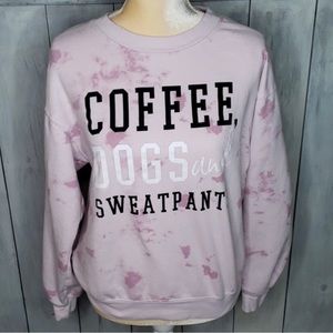 COFFEE DOGS & SWEATPANTS Sweatshirt Size Large - NWOT - Winter Christmas Sweater